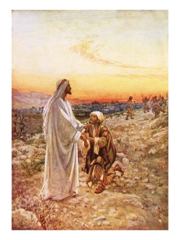 One leper returns to thank Jesus - by William Brassey Hole