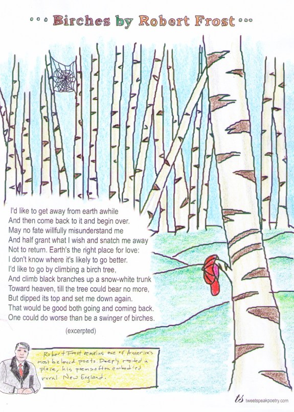 Coloring Pages - "Birches" by Robert Frost