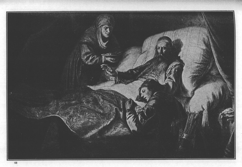 Isaac blesses Jacob - by